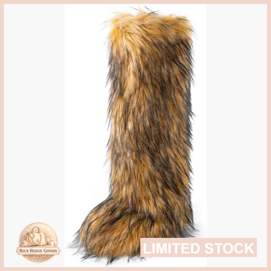 Faux Fur Knee-High Boots Plush Warm Winter Flat Shoes Cozy Chic Comfy